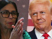 Delcy Rodríguez y Donald Trump