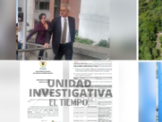 El exmagistrado Carlos Alberto Bautista y su expareja Kelly Andrea Eslava.