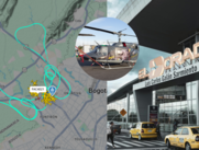 Así se vio el recorrido realizado por el helicóptero FAC4021 en la noche del 20 de febrero.