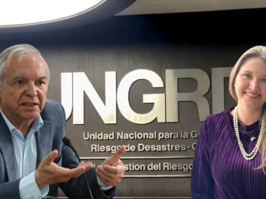 Ricardo Bonilla, ministro de hacienda y el exenlace de esta cartera con el Congreso, Maria Alejandra Benavides.