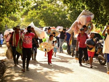 Hay 23 adultos mayores, 132 niños, 5 en condición de discapacidad y 47 migrantes venezolanos en el grupo de desplazados.