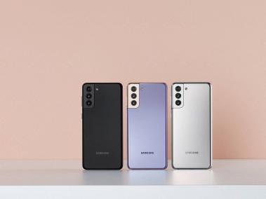 Estos son los nuevos Galaxy S21 + que Samsung presentó este jueves.