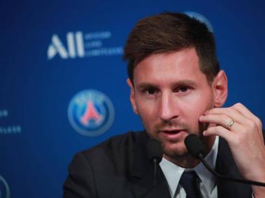 Rueda de prensa de Messi en el PSG.