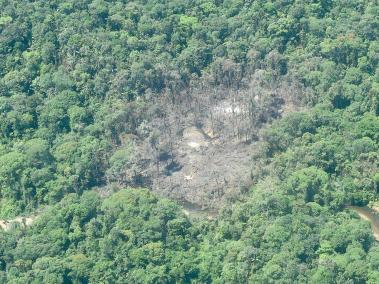 El punto de bombardeo en el que se ubicó el campamento de 'Fabián'.
