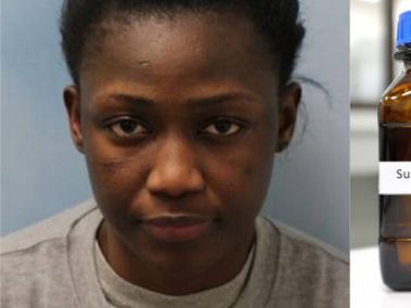 La mujer vertió ácido sulfúrico en el rostro y pecho de su pareja.