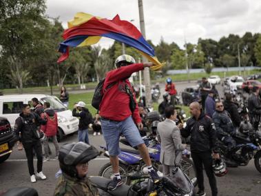 Paro de motociclistas en Bogotá.