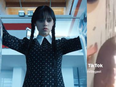 Esta es una de las primeras escenas de la serie y ahí ya queda claro cómo es la personalidad de Merlina.