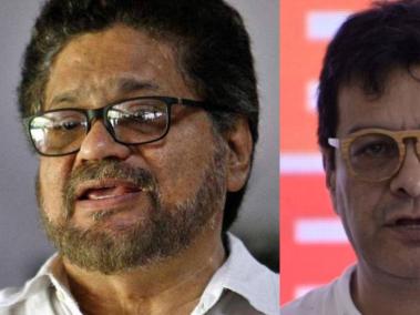 Iván Márquez, jefe de las disidencias de las Farc, y Danilo Rueda, comisionado de Paz.