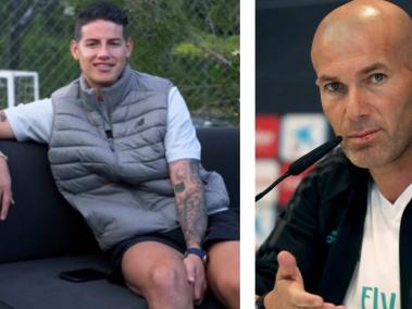 James Rodríguez y Zinedine Zidane