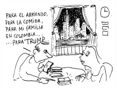 Impuestos a remesas - Caricatura de Jota