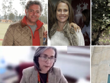 Arriba: Juan de Bedout, Alicia Graham y Zulma Guzmán. Abajo: la fiscal del caso Elsa Reyes.