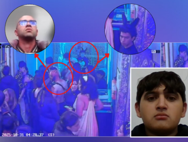 Los presuntos implicados en la golpiza a Jaime Esteban Moreno. Arriba a la izquierda, Carlos Su??rez Ortiz, el ??nico capturado.