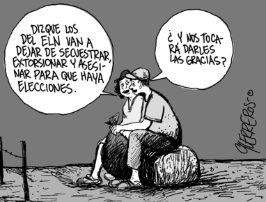 Entre desplazados - Caricatura de Guerreros