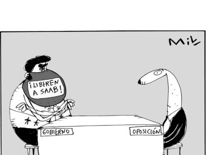 Diálogo suspendido - Caricatura de Mil