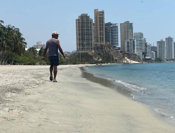 Por el momento, las playas de Santa Marta permanecen desoladas.