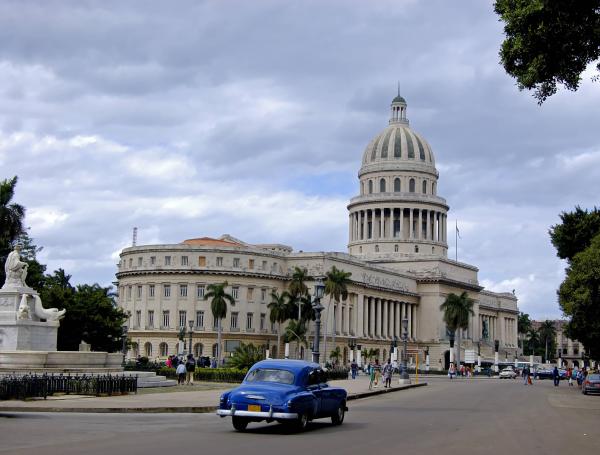 Vista del Capitolio, La Habana, Cuba.