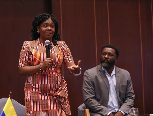 En el Hotel Tequendama, la vicepresidenta Francia Marquez, El Ministro de Equidad Racial de Brasil, la Ministra de Ambiente en Colombia, entre otros representantes de instituciones, ONGs e OIGs a *posicionan la agenda afro en temas de tenencia de tierra y sostenibilidad Bogotá 14 de junio del 2024. FOTO MAURICIO MORENO CEET EL TIEMPO @mauriciomorenofoto.