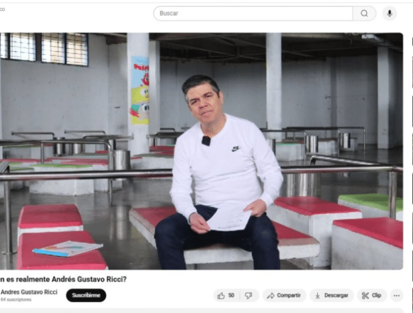 Andrés Ricci, desde la cárcel.