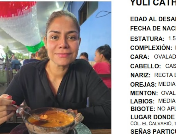 Yuli Catherine Felicidad Zapata, uno de los cuatro colombianos detenidos en México.
