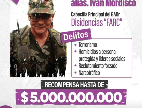 Recompensa contra 'Iv??n Mordisco' fue elevada recientemente.