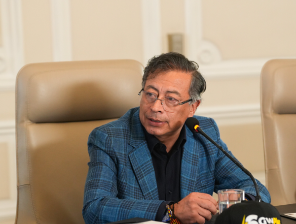 El presidente Gustavo Petro en el consejo de ministros.