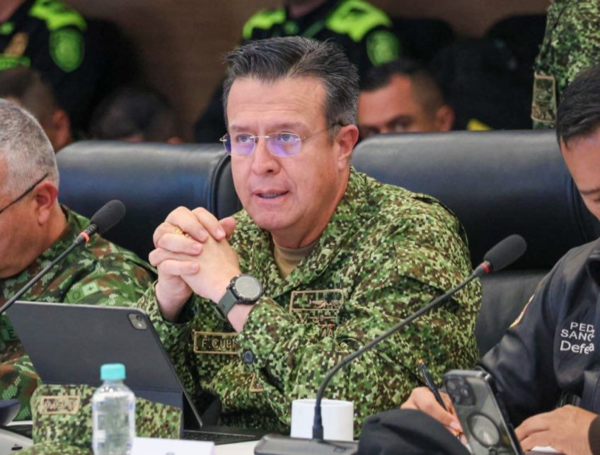 Almirante Francisco Cubides, comandante de las Fuerzas Militares.