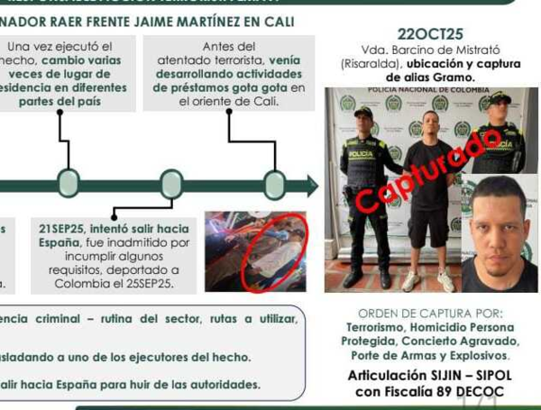 Los tres presuntos implicados en el atentado.