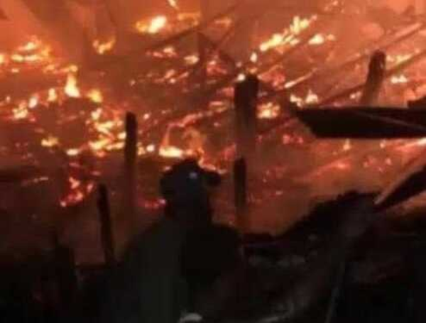 Voraz incendio en Tumaco, Nariño.