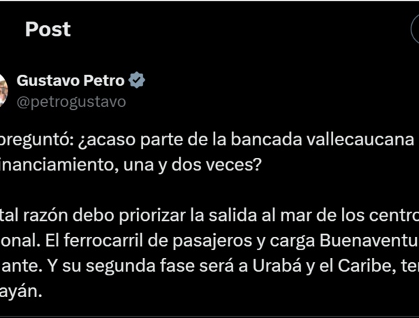 Mensaje del presidente Gustavo Petro.