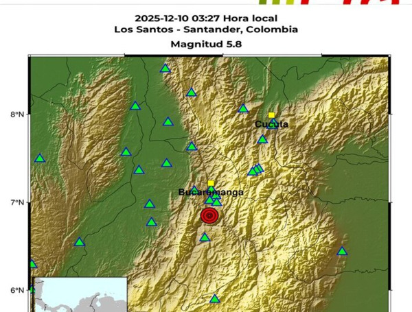 Reportan sismo en la madrugada de este 10 de diciembre.