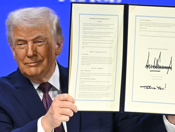 El presidente de Estados Unidos, Donald Trump, en Davos