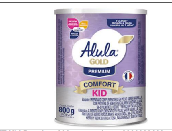 Alula Gold CFT Kid Premium 800 gramos Lote 8000003668