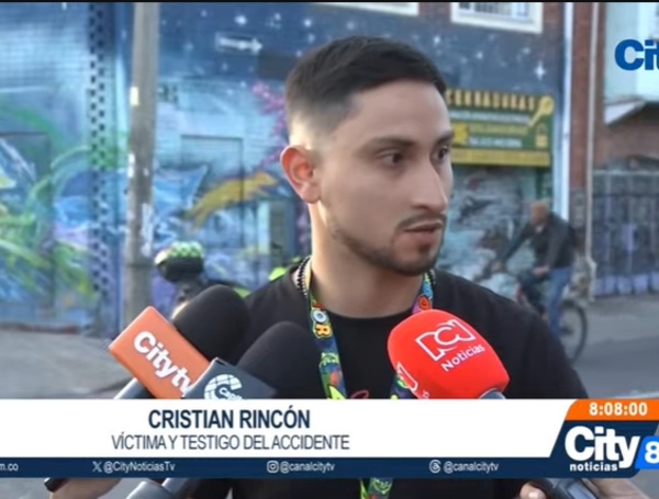 Cristian Rincón, víctima y testigo del accidente.