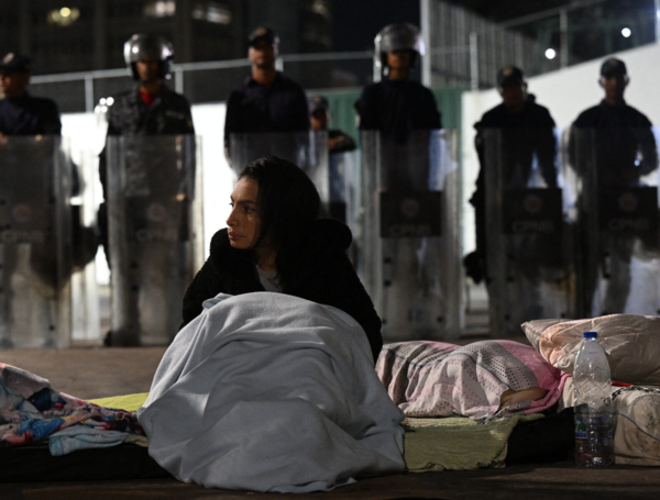Huelga de hambre de familiares de presos políticos en Caracas.