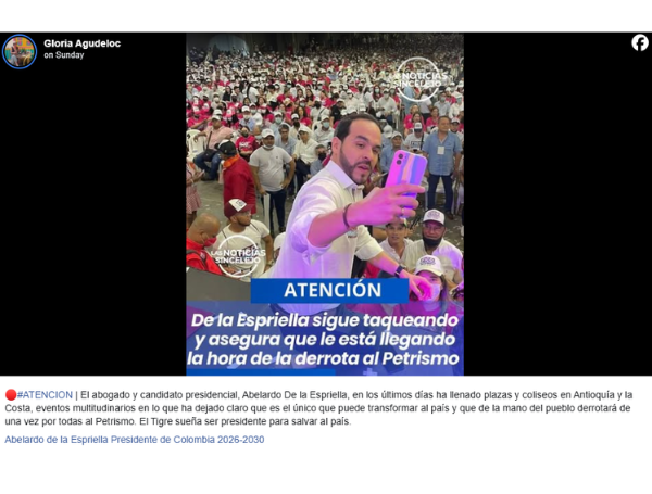 #ElFiltro: la foto del candidato presidencial Abelardo de la Espriella ...