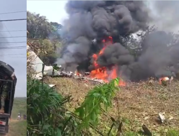 Videos del accidente de avión de la Fuerza Aérea en Putumayo