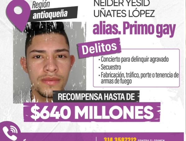 A 640 millones de pesos aumentó la recompensa que ofrece el ministerio de Defensa por alias Primo Gay.