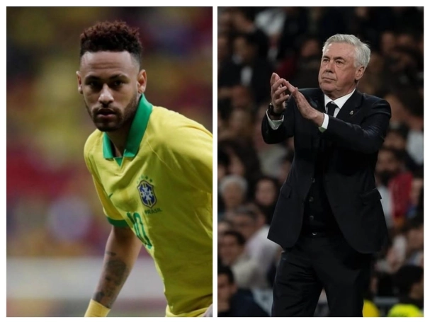 Carlo Ancelotti y Neymar
