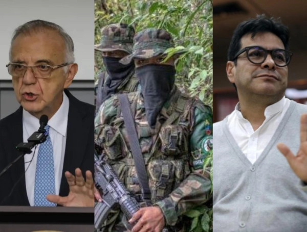 A la izquierda, el exministro de Defensa, Iván Velásquez. A la derecha, el excomisionado para la Paz, Danilo Rueda.
