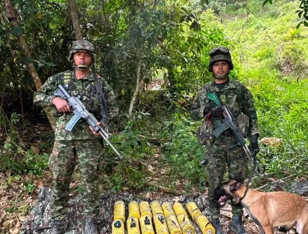 Explosivos destruidos en Briceño
