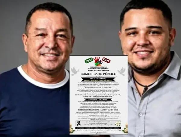 Conmoción por asesinato de hijo de una lideresa en Jamundí y de un firmante de paz y de su hijo.
