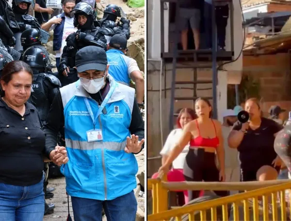 Continúan las tensiones en Manrique por la intervención de desalojo de 73 viviendas en zona de riesgo.