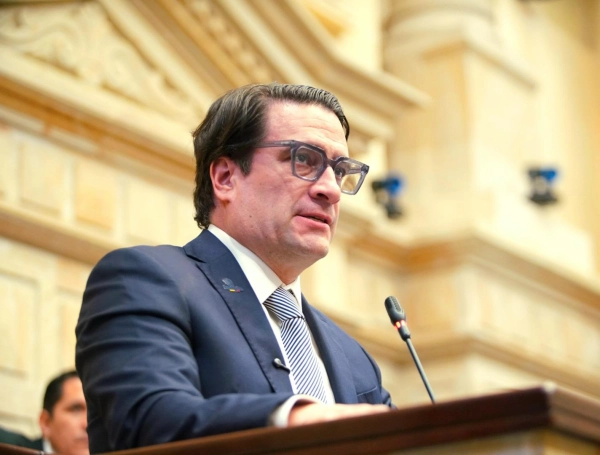 Iván Cancino, ministro de Justicia, en el Congreso.