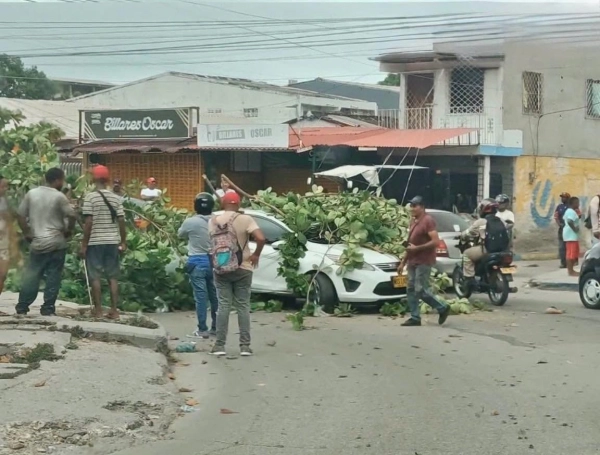 Vendaval en Cartagena.