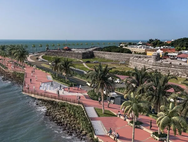 Render de lo que sería la fase dos del Gran Malecón del Mar hasta Bocagrande.