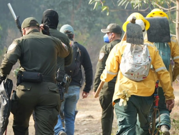Incendio forestal en Villa de Leyva