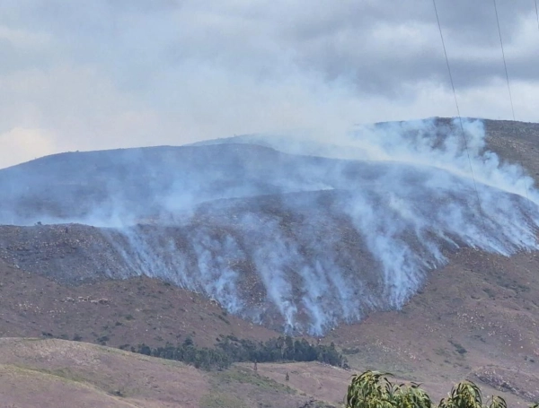 Incendio forestal en Villa de Leyva.