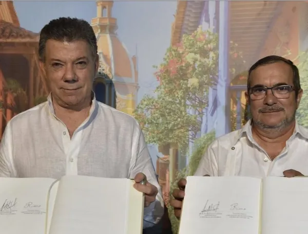 firma de la paz en Cartagena el 2016