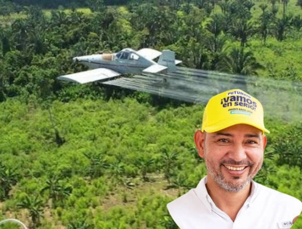 El gobernador de Putumayo, John Gabriel Molina Acosta,se opone al plan de aspersión aérea.