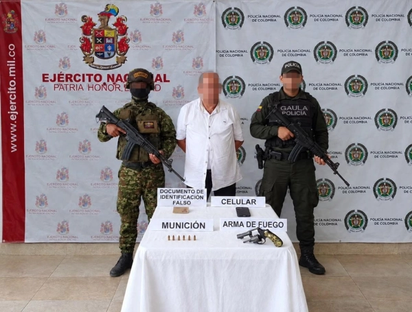 Alias Mongolo fue capturado en Guachaca, en la zona rural de Santa Marta.